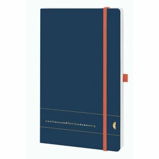 Chronobook Buchkalender 50485 Midi, 1W/2S, 13,5 x 21cm, Softcover, blau (A5)