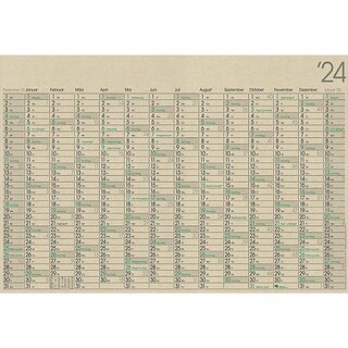 Bhner Plakatkalender GHP14GL, 14 M/1S, 98 x 67 cm, 2-farbig, Graspapier, FSC