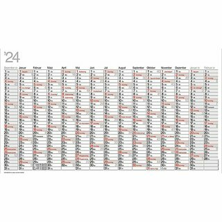 Bhner Plakatkalender OMIKRON K15, 15 M/1S, 122 x 68,5 cm, 2025