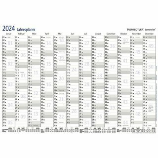 Staedtler Plakatkalender 641 Lumocolor, 12 Monate, abwischbar, 42 x 29,7cm, 2025