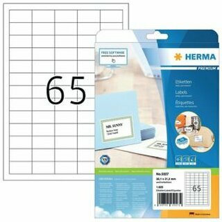 Herma 5027 Etiketten 38,1X21,2 Wei 1625 Stck
