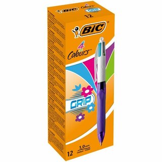 BIC 4 Colours Grip Fun Pro Druckkugelschreiber 8922901, mehrfarbig