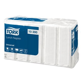 Servietten Tork 10300, Mae: 33 x 33cm, 1lagig, wei, 500 Stck