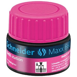 Nachflltinte Schneider Maxx 660, fr Textmarker Job 150, Inhalt: 30ml, rosa