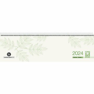 Zettler Tischquerkalender 136, 1W/2S, 36 x 10cm, grn, UWS, 2025