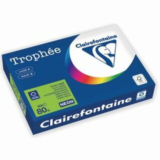Clairefontaine Kopierpapier Trophee neon grn A4 80g 500 Blatt