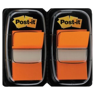 Index-Spender 3M Post-it 680, mit 50 Haftstreifen, 43,2x25,4mm, orange, 2 Stck