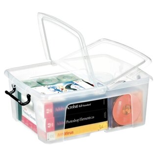 Aufbewahrungsbox Strata HW673, Volumen: 24l, Mae: 395x500x190mm, transparent