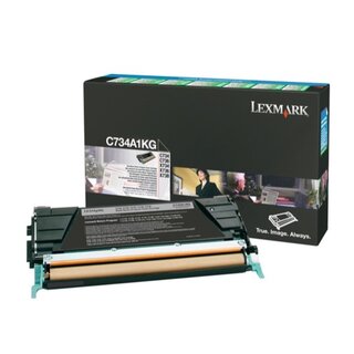 Toner Lexmark C734A1KG, Reichweite: 8.000 Seiten, schwarz