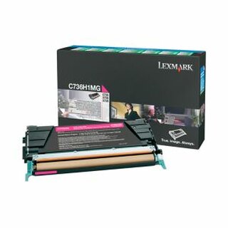 Toner Lexmark C736H1MG, Reichweite: 10.000 Seiten, magenta