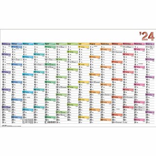 Bhner Plakatkalender DATA BCO14, 14 M/1 S, 105 x 66,6 cm, bunt, gefalzt, 2025