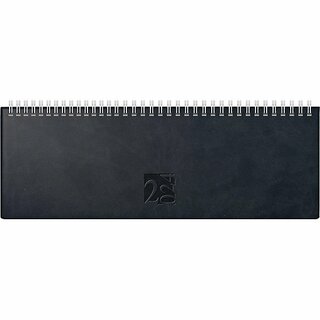 Rido-Ide Tischquerkalender 7031702905 AC, 1W/2S, 29,7 x 10,5cm, schwarz, 2025