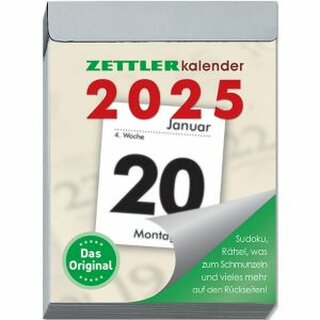 Zettler Abreikalender 302, 1T/1S, Rckseite bedruckt, 5,5 x 7,4cm
