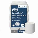 Toilettenpapier Tork 472193 Mini Smartone, 2-lagig, wei,...