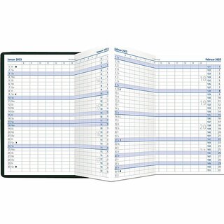 Zettler Taschenkalender 510, 1M/2S, Softcover, 9,5 x 17cm, sortiert, 2025