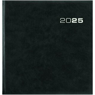 Zettler Buchkalender 786 Sekretr, 1W/2S, 20 x 21cm, Hardcover, anthrazit, 2025