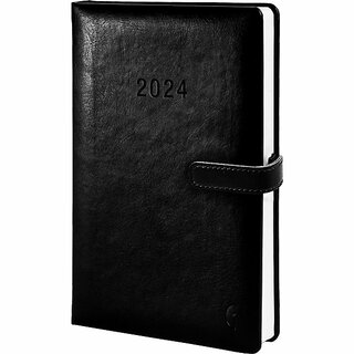 Chronobook Buchkalender 50815 Business Midi, 1T/1S, 14 x 21,5cm, schwarz (A5)