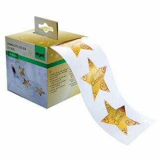 Weihnachtssticker Sigel CS112, gold, 200 Stck