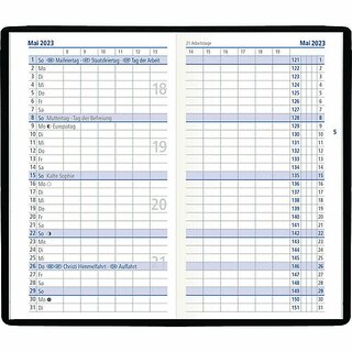 Zettler Taschenkalender 520, 1M/2S, Softcover, 9,5 x 17cm, sortiert, 2025