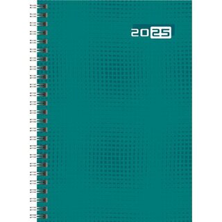 Rido-Ide Buchkalender 7021007045 Futura 2, 1W/2S, 14,8 x 20,8cm, petrol, 2025