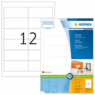 HERMA Etikett 2490, Handbeschr., sk, Spezialpapier, 52 x 82 mm, wei, 128 Stck