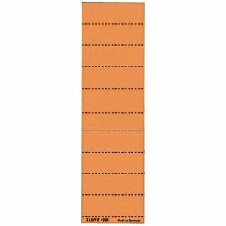 Leitz Blankoschilder 1901, orange, 60 x 21 mm, 100 Stck