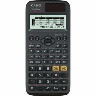 Taschenrechner Casio FX-87DE X, 10 / +2stellig, Solarbetrieb, schwarz