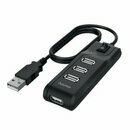 Hama 200118 USB Hub 2.0 4 Port schwarz