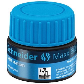 Nachflltinte Schneider Maxx 660, fr Textmarker Job 150, Inhalt: 30ml, blau