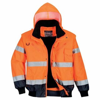 Warnschutzjacke Portwest C465, Bomberjacke, Gre XL, orange-blau