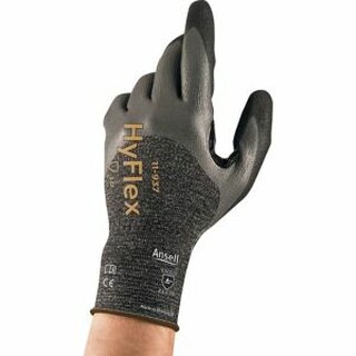 Mechanikschutzhandschuhe Ansell HyFlex 11-937, Gre: 7, schwarz, 1 Paar