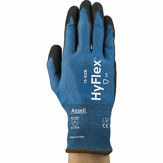 Mechanikschutzhandschuhe Ansell HyFlex 11-528, Gre: 7, blau, 1 Paar