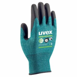 Przisionsschutzhandschuh uvex Bamboo TwinFlex, Gre 7, schwarz/grn