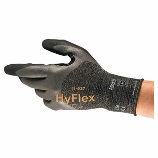 Mechanikschutzhandschuhe HyFlex 11-937, Gre: 9, schwarz, 1 Paar