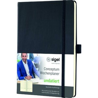 Sigel Buchkalender CO700 Conceptum, jahresunabhngig, 1W/2S, Hardcover, A5, 2025