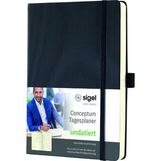 Sigel Buchkalender CO705 Conceptum, jahresunabhngig, 1T/1S, Hardcover, A5, 2025