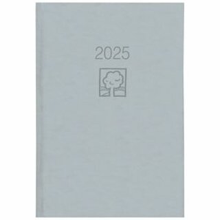 Zettler Buchkalender 876 Recycling, 1 Tag auf 1 Seite, Hardcover, A5, grau