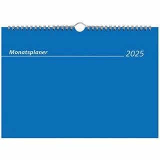 Zettler Monatskalender 989, 30 x 21cm, schwarz/blau
