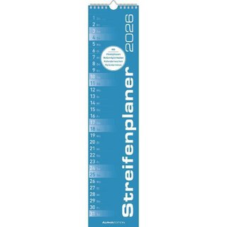 Zettler Streifenkalender 942, 11,3 x 49,5cm, 2026