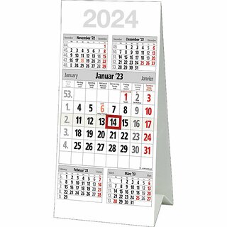 Bhner Tischkalender M5TK, 5 Monate / 1 Seite, 9,6 x 20,5 cm, 2025