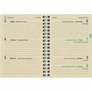 Zettler Taschenkalender 639 Grasserie, 1T/1S, Softcover, A6, sortiert, UWS