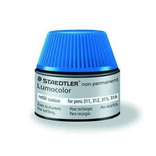 Staedtler Nachflltinte Lumocolor 487 15, non-permanent, 15 ml, blau 1 Stck