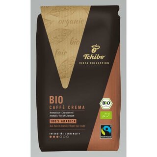 Tchibo Kaffee VISTA COLLECTION BIO CAFFE CREMA 470787, ganze Bohne, Pack.: 1 kg