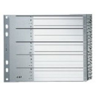 Register Leitz 1262, A-Z, halbhoch (18cm) fr A4, aus Kunststoff, 20 Blatt, grau