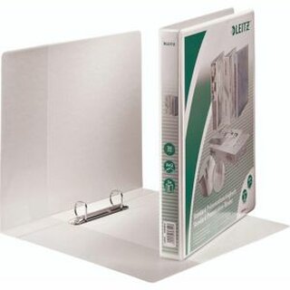 Leitz Ringbuch Prsent. A4 PP 20mm wei 318x272x38mm 2 D-Ring