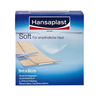 Pflasterstrips Hansaplast 1009285 Soft, 5m x 8cm