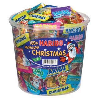 Fruchtgummi Haribo Christmas Minibeutel, 100 Stck