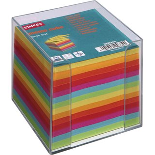 Zettelbox, fr: 9 x 9 cm, farblos, transparent, Inhalt: sortiert