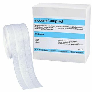 Wundverbandpflaster Shngen 1009189, Aluderm, elastisch, 4 cm x 5m, auf Rolle