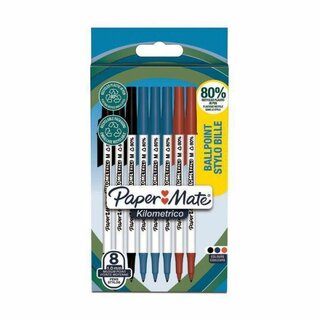 Paper Mate Kugelschreiber KILOMETRICO 2187680, M, 1 mm, sortiert 8 Stck